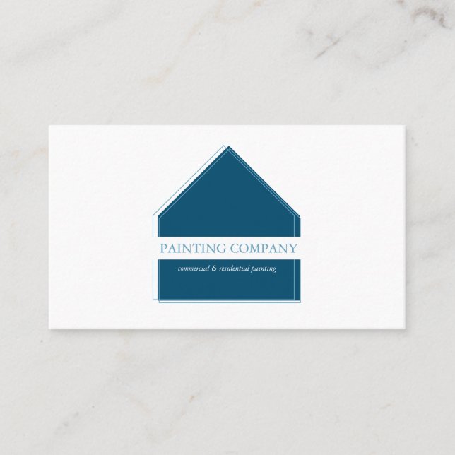 Modern Minimal Painter  Business Card (Front)