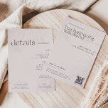 Modern Minimal Palms | Bachelorette Weekend  Invitation<br><div class="desc">Featuring elegant palm leaf shadows with sleek modern typefaces. You're getting married! Or your best friend is. Either way, you get to plan a dream vacation with your BFFs. Take your “last fling before the ring” on the road with a faraway tropical trip. Our elegant tropical beach themed invitations will...</div>