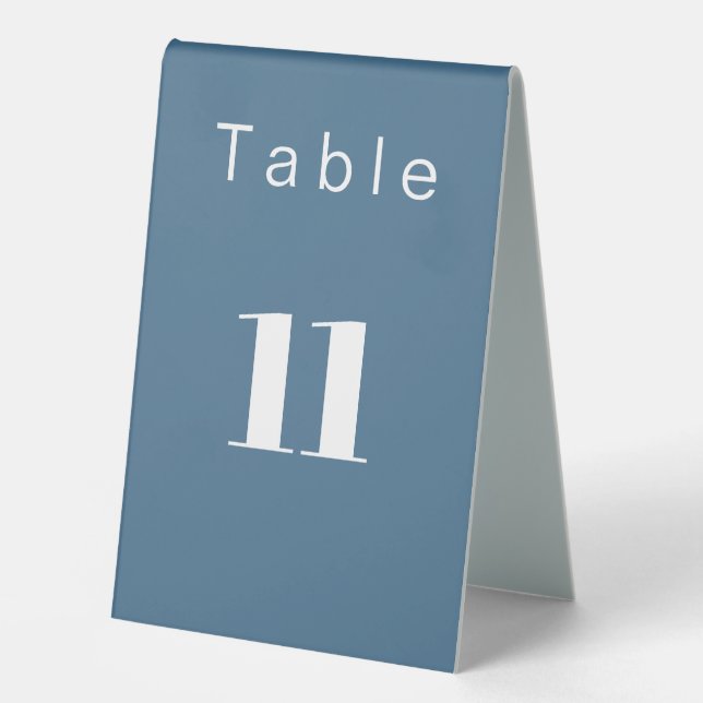 Modern Minimal pastel blue - Table Number Card Table Tent (Front)