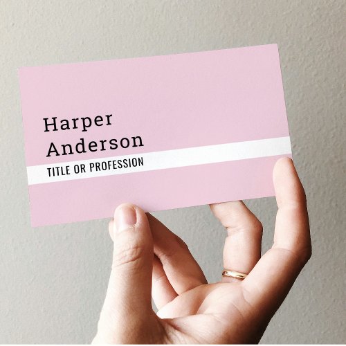 Modern Minimal Pastel Pink  Business Cards