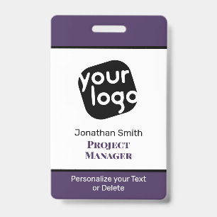    Modern Minimal Personalized Conference ID Badge