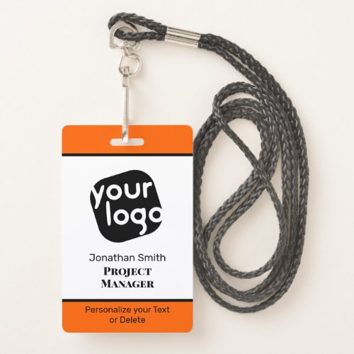    Modern Minimal Personalized Conference ID Badge