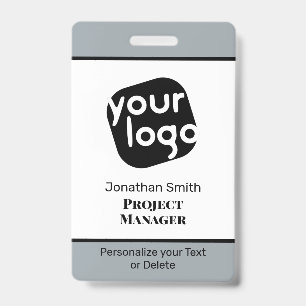    Modern Minimal Personalized Conference ID Badge