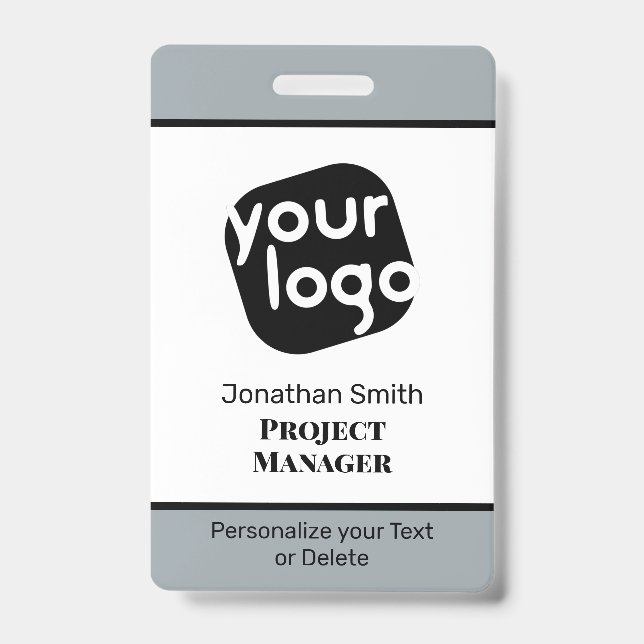    Modern Minimal Personalized Conference ID Badge (Front)