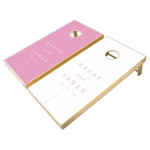 Modern Minimal Personalized Cornhole Set