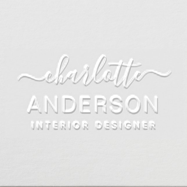 Modern Minimal Personalized Name and Job Title Embosser (Design)