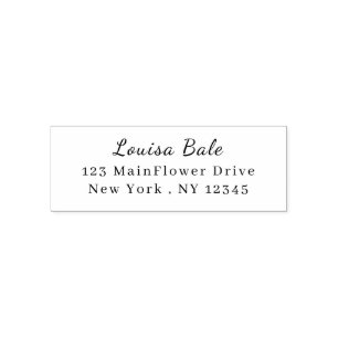 Modern Minimal Personalized Name Return Address Self-inking Stamp