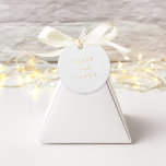 Modern Minimal Personalized Wedding Foil Favor Tags<br><div class="desc">A beautiful minimalist typography based wedding design featuring your names in classic lettering,  joined with modern handwritten script accent lettering.</div>