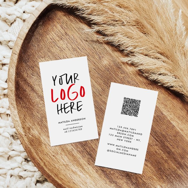 Modern, minimal photo replaceable logo  business card (Creator Uploaded)