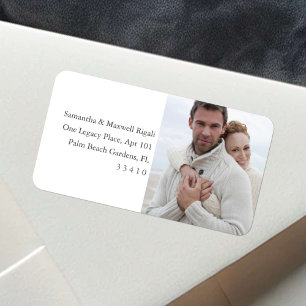 Modern Minimal Photo Return Address Labels