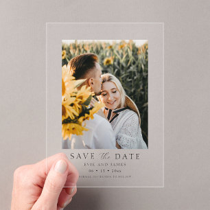 Modern Minimal Photo Save the Date 
