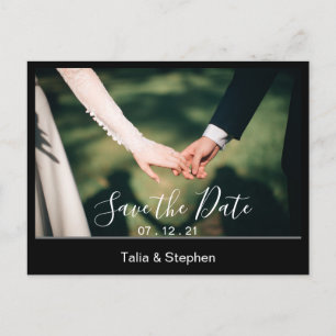 Modern Minimal Photo Save the Date Magnet Postcard