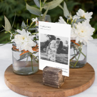Modern Minimal Photo | Table Number Card