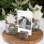 Modern Minimal Photo | Table Number Card<br><div class="desc">Featuring your own photos - think engagment photos, childhood photos, relationship photos. These table number cards are a unique way to showcase your favorite photos. Table numbers enhance the look of your tablescape and put the finishing touch on your special day. Personalized text printing of the names or numbers of...</div>