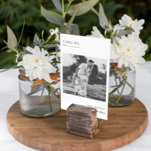 Modern Minimal Photo | Table Number Card