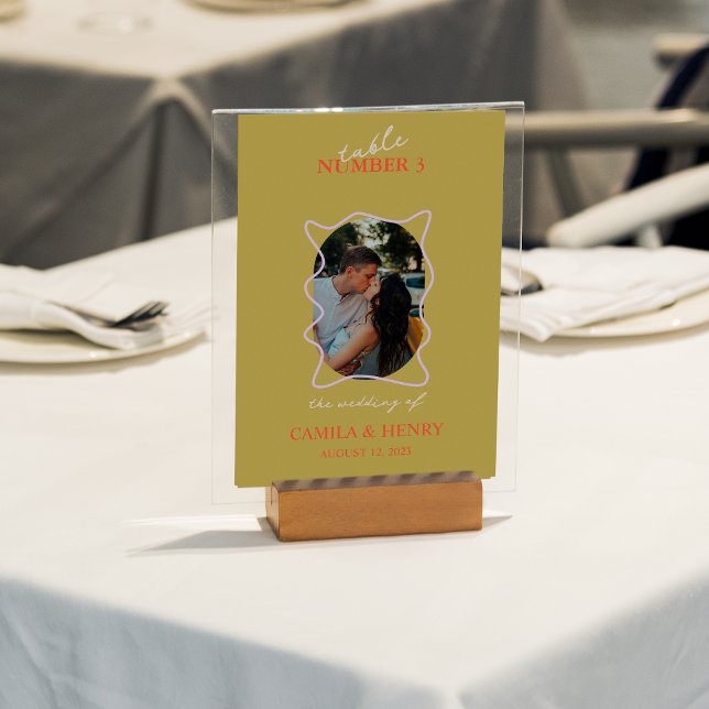 Modern Minimal Photo | Table Number Card (Creator Uploaded)
