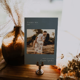 Modern Minimal Photo   Table Number Card