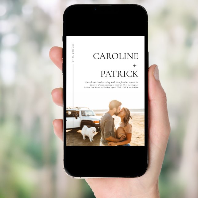 Modern Minimal | Photo Wedding Details &  Invitation (Front Digital)