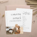 Modern Minimal | Photo Wedding Details &  Invitation<br><div class="desc">This minimal photo wedding invitation features your own photo paired with fresh modern typefaces. With details listed on the reverse side. Background color can be personalized as well. These professionally designed cards are quickly customizable. A classic black and white wedding invitation. Bright white, and bold black, offer a crisp and...</div>