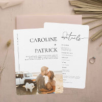 Modern Minimal | Photo Wedding Details &