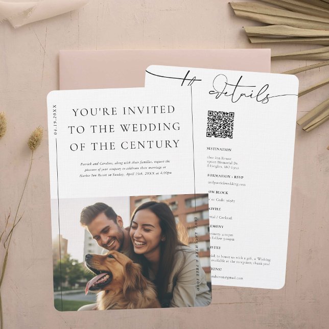 Modern Minimal | Photo Wedding Details &  Invitation (Creator Uploaded)