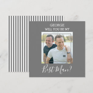 Modern Minimal Photo   Will You Be My Best Man? Invitation