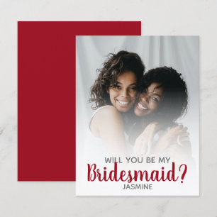 Modern Minimal Photo   Will You Be My Bridesmaid