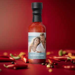 Modern Minimal Photo with Color Block and Text Hot Sauces