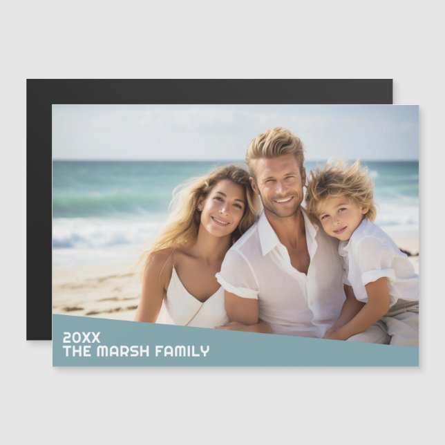 Modern Minimal Photo with Diagonal Color Block (Front/Back)