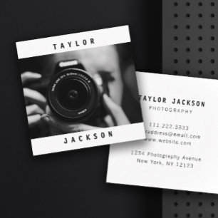 Modern Minimal Photographer Business Card
