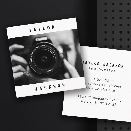 Modern Minimal Photography Business Card