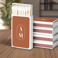 Modern Minimal Pill Monogram - Terra Cotta