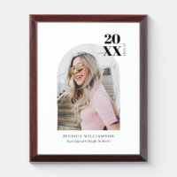 Modern Minimal Pink Arch Photo Graduation Keepsake