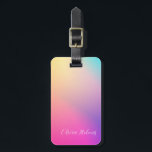 Modern Minimal Pink Gradient Personalized Luggage Tag<br><div class="desc">Elegant and stylish girly pink gradient personalized luggage tag in modern minimal style on front and address label on back. Perfect personalized gift for your loved ones, friends, colleagues, mom, girls, girl friend, wife, grandma, friends, travel lovers, adventure lovers for their birthdays, graduation, wedding, mothers day, fathers day, etc... You...</div>