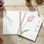 Modern Minimal Pink Watercolor Tulip Monogram Planner<br><div class="desc">Introducing our modern and elegant planner,  where simplicity and the beauty of a single stem pink watercolor tulip take center stage. Against a pristine background,  this design captures the essence of pure and understated elegance. Add a name and initials for a personal touch. Created by Simply Farmhouse Press.</div>