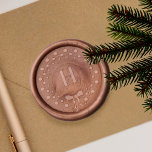Modern Minimal Polka Dot Christmas Wreath Monogram Wax Seal Sticker<br><div class="desc">A modern and elegant custom Christmas wreath with a family monogram wax seal sticker. The design features our simple modern polka dot pattern wreath with a bow and is customized with a monogram in the middle. Perfect for the holiday season for your personal stationery, letters, envelopes, holiday cards, and more!...</div>