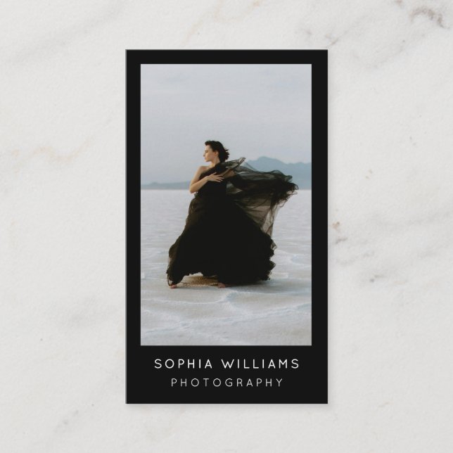 Modern Minimal Professional 2 Photo  Business Card (Front)