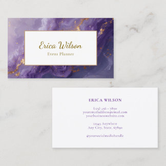Modern Minimal Professional Agate Business Card