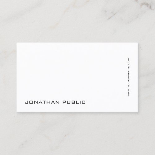 Modern Minimal Professional Artistic Simple Plain Business Card