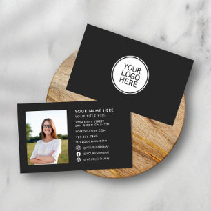 Modern Minimal Professional Business Logo Photo Card