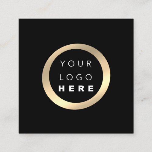 Modern Minimal Professional Logo VIP Elegant White Square Business Card