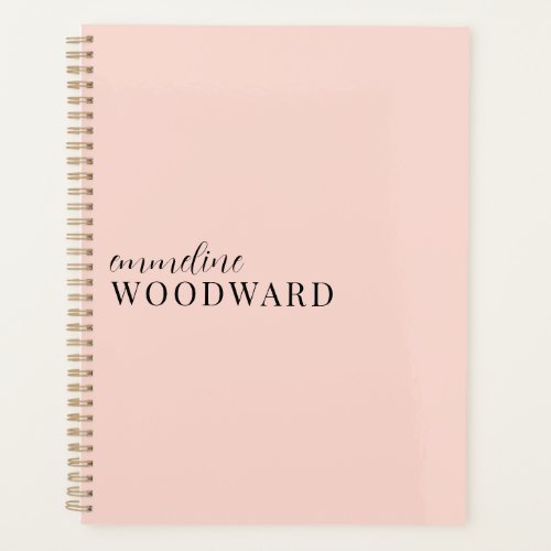 Modern Minimal Professional Peach Pink  Planner