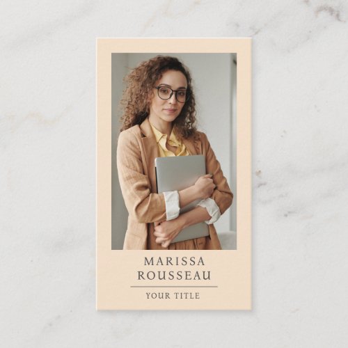 Modern Minimal Professional Photo Business Card