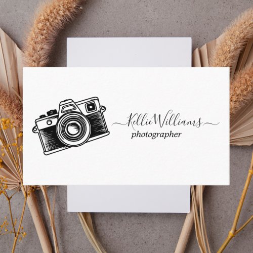 Modern Minimal Professional Photographer Elegant Business Card