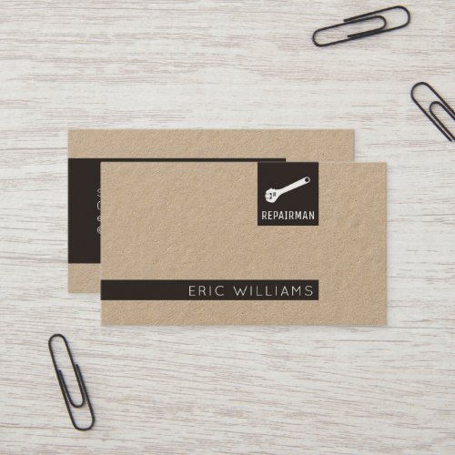 Modern minimal professional style craft business card