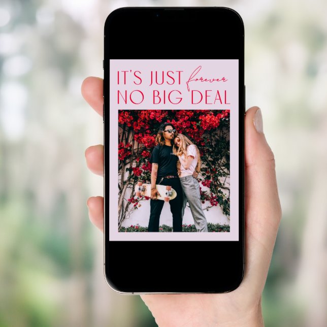 Modern Minimal Purples Digital Photo Wedding Invit Invitation (Front Digital)