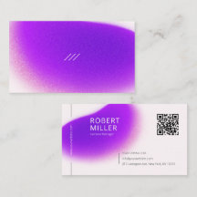 Modern Minimal QR Code Gradient Blur Noise Violet