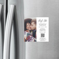 Modern Minimal QR Code & Photo All-In-One Wedding