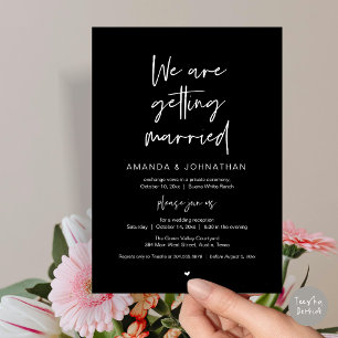 Modern Minimal Reception, "We are getting married" Invitation