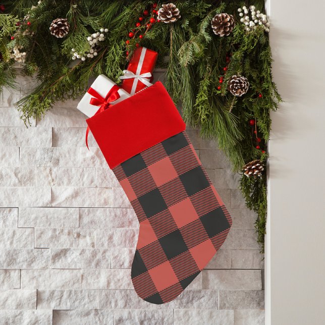 Modern Minimal Red  Christmas Stocking (Creator Uploaded)